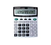 Calculatrice Electronique de Bureau 14 Chiffres Double Alimentation Gris