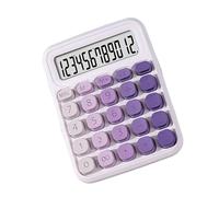 Calculatrice élégante et silencieuse en matériaux ABS, portable, couleur bonbon, double alimentation pour bureau, bibliothèque, calculatrice silencieuse sans batterie pour étudiant