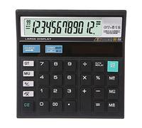 Calculatrice financière portable à 12 chiffres avec grand écran LCD grand bouton sensible pour bureau, maison, école, étudiant, enseignement, papeterie, outil de calcul CT-512