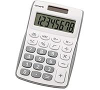 Calculatrice - Genie - 120 B - 8 chiffres - Double alimentation - Design compact gris