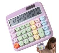 Calculatrice Grand Écran,Grands Boutons 12 Chiffres Calculatrice de Table | Écran Inclinable à 15 Degrés avec Affichage LCD de 13 cm Machine à Additionner Colorée pour Finance Comptabilité Bureau
