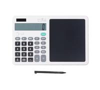 Calculatrice LCD multifonctionnelle, Tablette d'écriture, Croquis, mémo, Calculatrice mathématique, Bloc-Notes pour Bureau, comptabilité financière, étudiants, Enfants et Adultes, (Blanc)