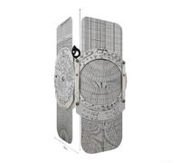 Calculatrice manuelle de vol d'aviation 22,9 x 11,9 cm pour entraînement | Construction en plastique, design léger, règle circulaire coulissante, aide à l'entraînement au vol, pour la préparation des