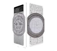 Calculatrice manuelle de vol d'aviation 22,9 x 11,9 cm pour entraînement | Construction en plastique, design léger, règle circulaire coulissante, aide à l'entraînement au vol, pour la préparation des