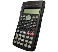 Calculatrice mathématique scientifique double ligne avec fonction d'affichage pour étudiant, calculatrice portable pour la maison, l'école, le bureau, noir
