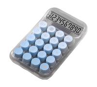 Calculatrice mécanique - Bureau Transparent et Clavier | Base antidérapante, Mignon Dispositif esthétique de Poche avec Boutons mécaniques pour Le Bureau, la Maison, l'école, 3,74 x 5,91 Pouces