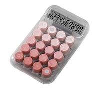 Calculatrice mécanique - Bureau Transparent et Clavier | Base antidérapante, Mignon Dispositif esthétique de Poche avec Boutons mécaniques pour Le Bureau, la Maison, l'école, 3,74 x 5,91 Pouces