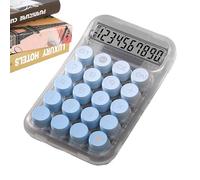 Calculatrice mécanique portable - Calculatrice de bureau transparente, joli design de boutons | Calculatrice simple de bureau, maison, école pour une utilisation quotidienne dans les stations d'étude