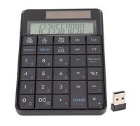 Calculatrice sans Fil Pavé Numérique, Ergonomique 29 Touches Portable Mini Comptabilité Financière Clavier USB avec Panneau Solaire pour Bureau/Maison