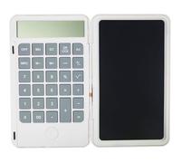 Calculatrice Scientifique 12 Chiffres avec Écran Large, Bloc-Notes Effaçable, Portable Rechargeable, Bureau, École, Maison (Blanc)