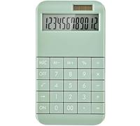 Calculatrice scientifique, 12 chiffres vert calculatrice solaire basique avec écran LCD - Design compact portable pour étudiant, bureau et utilisation quotidienne des mathématiques