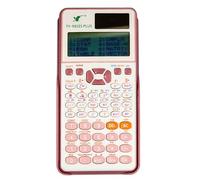 Calculatrice Scientifique Calculatrice mathématique Calculatrice Graphique avec 417 Fonctions Écran matriciel HD 96x31 Batterie Solaire Double Alimentation pour étudiants (Rose)