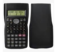 Calculatrice scientifique, calculatrice scientifique avec 240 fonctions pour étudiant, 2 lignes, calculatrice scientifique pour l'école et le travail, outils de calcul stationnaires, noir