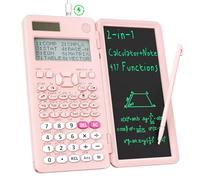 Calculatrice Scientifique de Bureau 991ES Max, écran ROATEE Multiview 4 Lignes avec Tablette d'écriture LCD effaçable, Alimentation par Batterie Solaire avec Bloc-Notes pour l'école