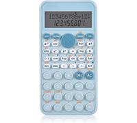 Calculatrice Scientifique Début de L'école Collège Mince et Portatif Affichage à Deux Lignes Calcul Multifonctionnel,pour Mathématiques Supérieures Outils d'étude étudiants,Bureau-Bleu