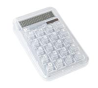 Calculatrice scientifique élégante avec clavier flexible à, White | Construction ABS, matériaux ergonomiques légers, conception pratique pour les examens des étudiants en bureau,