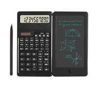 Calculatrice scientifique ergonomique avec planche d'écriture manuscrite, double mode d'alimentation, format de poche pour mathématiques, utilisation professionnelle, calculatrice de poche pliable