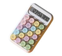Calculatrice Scientifique mécanique à 10 Chiffres, Portable, Design Mignon, pour Les examens, la comptabilité, Les étudiants, écran LCD ABS (Blanc)