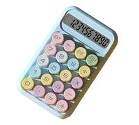 Calculatrice Scientifique mécanique à 10 Chiffres, Portable, Design Mignon, pour Les examens, la comptabilité, Les étudiants, écran LCD ABS (Bleu)