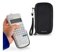 Calculatrice scientifique Office Box 240 fonctions - Grand écran 12 chiffres, batterie bouton, couverture de protection imprimée, approuvé PAU (blanc + protecteur)