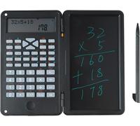 Calculatrice Scientifique Portable,Calculatrice avec Bloc-notes,écran LCD à Deux Rangées,Tablette D'écriture de 6 Pouces,Calculatrice de Bureau pour Lycée,Réunion de Bureau