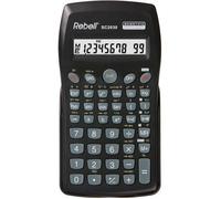 Rebell Calculatrice scientifique Poche SC2030 – 10 chiffres, 1 ligne, Batterie/Pile, Noir