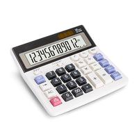 Calculatrice solaire à 12 chiffres pour les finances, les sciences de l'environnement, l'énergie, fonction étudiante, ergonomique, bureau
