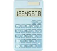 Calculatrice solaire, mini calculatrice de poche avec 4 fonctions opérations mathématiques de base - Fournitures scolaires et de bureau à économie d'énergie pour étudiants, femmes et hommes (bleu)