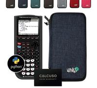 TEXAS INSTRUMENTS CALCUSO Pack économique: TI 82 Advanced Python Calculatrice Graphique + étui de Protection WYNGS Bleu + e étendue de CALCUSO