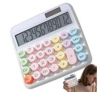 Calculatrices De Bureau | Calculatrice 12 Chiffres À Grands Boutons - Écran Inclinable à 15 Degrés avec Affichage LCD de 13 cm Machine à Additionner Colorée pour Finance Comptabilité Bureau