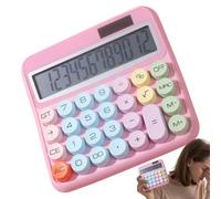Calculatrices De Bureau - Calculatrice 12 Chiffres À Grands Boutons | Écran Inclinable à 15 Degrés avec Affichage LCD de 13 cm Machine à Additionner Colorée pour Finance Comptabilité Bureau
