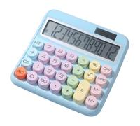 Calculatrices De Bureau,Grands Boutons 12 Chiffres Calculatrice de Table | Écran Inclinable à 15 Degrés avec Affichage LCD de 13 cm Machine à Additionner Colorée pour Finance Comptabilité Bureau