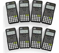 Calculatrices Scientifiques Lot de 8, 401 Fonctions Affichage 2 Lignes Calculatrice de Bureau Collège Lycée