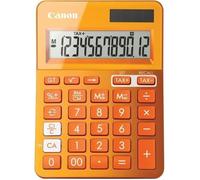 Calculette de Bureau - CANON LS-123K - 12 chiffres - Panneau solaire et pile - Orange métallisé