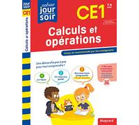 Calculs et opérations CE1 - Cahier Jour Soir: Conçu et recommandé par les enseignants