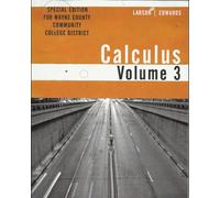Calculus 3 Special Edition for Wayne County Community College District