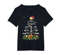 Calculus Math Teacher Sapin de Noël Mathématicien Noël T-Shirt, Femme Grandes Tailles, Noir, 2X