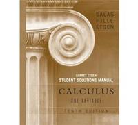 Calculus One Variable 10e Chapters 1 12 Student Solutions Manual by Satunino L. Salas Paperback Book Einar Hille, Garret J. Etgen, Saturnino L. Salas (Auteur)