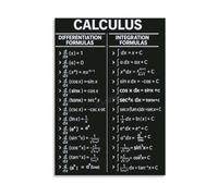 Calculus Poster Math Formulas Differentiation Integration Chart