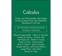 Calculus: Single and Multivariable 6E International Student Version with WileyPLUS Blackboard Card Set