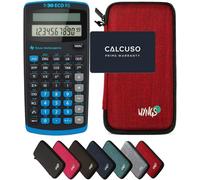CALCUSO Ensemble de Base Rouge avec Calculatrice TI-30 ECO RS