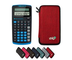 CALCUSO Ensemble de Base Rouge avec Calculatrice TI-30 ECO RS