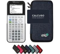CALCUSO Pack économique: TI 83 Premium CE Python Edition Calculatrice Graphique + étui de Protection WYNGS Noir + Garantie étendue de CALCUSO