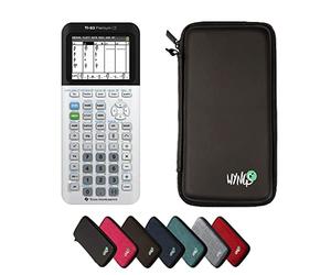 CALCUSO : TI-83 Premium CE Calculatrice graphique, avec étui de protection WYNGS noir