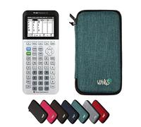 CALCUSO : TI-83 Premium CE Calculatrice graphique, avec étui de protection WYNGS turquoise