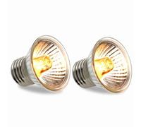 Caldarax Ampoule Chauffante Terrarium E27 Dimmable, 75W UVA UVB Lampe Chauffante Tortue AC 230V, Ampoule Reptile Chauffage pour Tortues, Serpents, Lézards, Amphibiens, Aquarium, Lot de 2