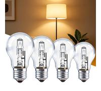 Caldarax Ampoule E27 Dimmable, 1200LM Blanc Chaud 2700K, AC 220-240V, Transparent Ampoule Globe A55 E27 pour Lustre, Lampe de Table, Applique Murale, Lot de 4