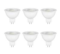 Caldarax Ampoule GU5.3 LED 5W Spot, Blanc Froid 6000K, Équivalent 35W 50W Halogène, 500LM, AC/DC 12V, 120° Angle, GU5.3 Base à 2 Broches, MR16 Ampoules LED Spot 12V, Non-dimmable, lot de 6