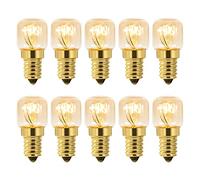 Caldarax Lot de 10 Ampoule de Four E14 Dimmable, Edison E14 T22, Résistant jusqu'à 300 Degrés, 2700K Blanc Chaud, 160LM, AC 220V, pour Four, Frigo, Lampe de Sel, Fours Grill