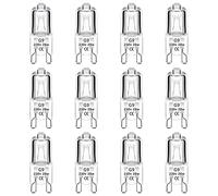 Caldarax Lot de 12 Ampoule Halogène G9 28W 230V Dimmable, Blanc Chaud 2700K, 320LM, Sans Scintillement, Tolérance 300°C Pour, Ampoule Halogène pour Four, Micro-ondes, Lustres, Lampes de Paysage